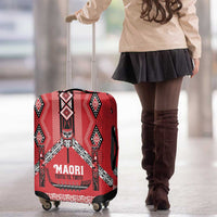 Toitu Te Tiriti Waitangi Luggage Cover Red Wharenui House - Polynesian Pride
