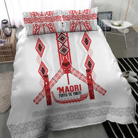 Toitu Te Tiriti Waitangi Bedding Set White Wharenui House - Polynesian Pride