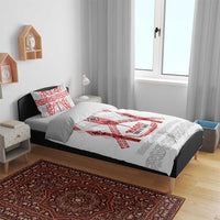 Toitu Te Tiriti Waitangi Bedding Set White Wharenui House - Polynesian Pride