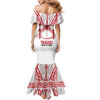 Toitu Te Tiriti Waitangi Family Matching Mermaid Dress and Hawaiian Shirt White Wharenui House LT9 - Polynesian Pride