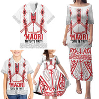 Toitu Te Tiriti Waitangi Family Matching Puletasi and Hawaiian Shirt White Wharenui House LT9 - Polynesian Pride