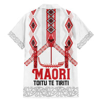 Toitu Te Tiriti Waitangi Family Matching Puletasi and Hawaiian Shirt White Wharenui House LT9 - Polynesian Pride