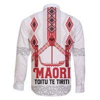 Toitu Te Tiriti Waitangi Family Matching Summer Maxi Dress and Hawaiian Shirt White Wharenui House LT9 - Polynesian Pride