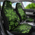 Vintage Tonga Tribal Ngatu Pattern Car Seat Cover With Pacific Floral Lime Green Art