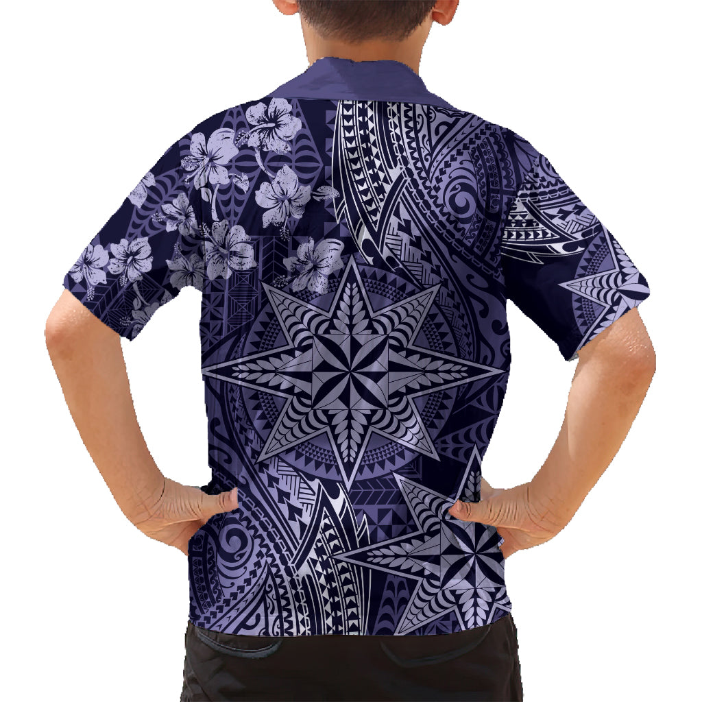 Vintage Tonga Tribal Ngatu Pattern Family Matching Long Sleeve Bodycon Dress and Hawaiian Shirt With Pacific Floral Pink Art LT9 - Polynesian Pride