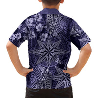 Vintage Tonga Tribal Ngatu Pattern Family Matching Puletasi and Hawaiian Shirt With Pacific Floral Pink Art LT9 - Polynesian Pride