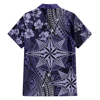 Vintage Tonga Tribal Ngatu Pattern Family Matching Puletasi and Hawaiian Shirt With Pacific Floral Pink Art LT9 - Polynesian Pride