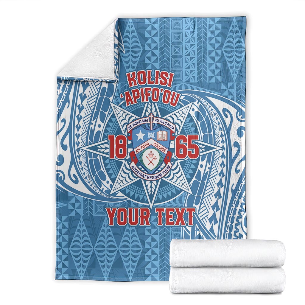 Personalised Tonga Apifo'ou College Blanket Since 1865 Special Kupesi Pattern