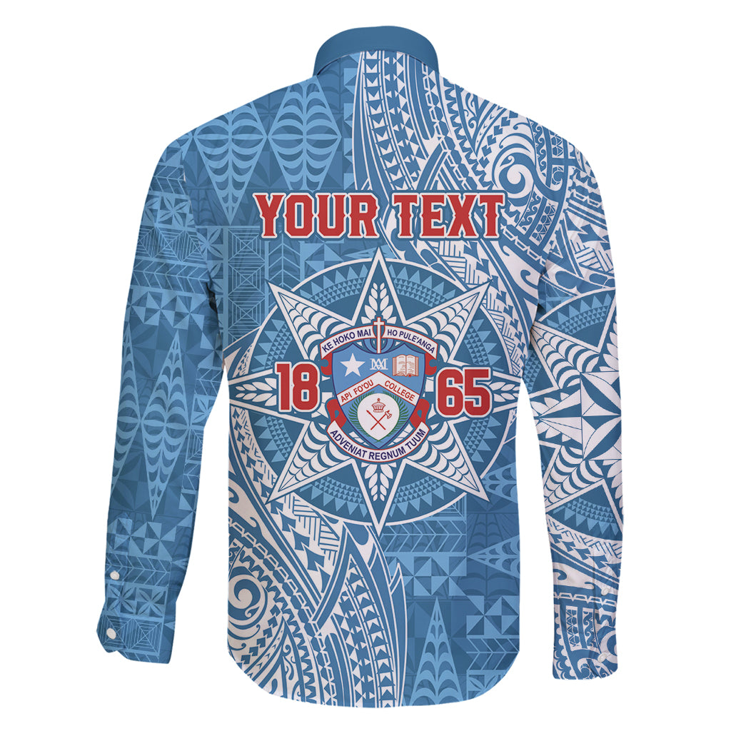 Personalised Tonga Apifo'ou College Family Matching Summer Maxi Dress and Hawaiian Shirt Since 1865 Special Kupesi Pattern