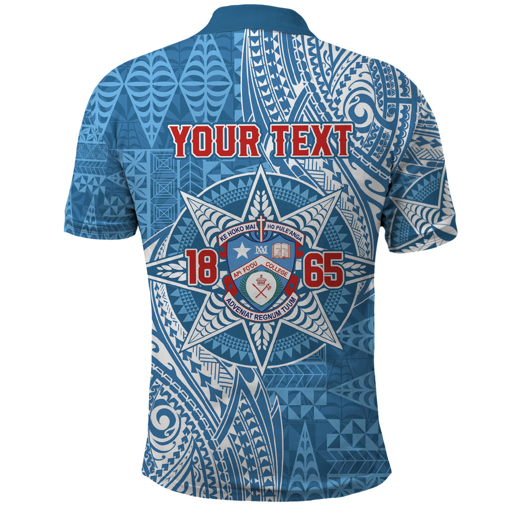 Personalised Tonga Apifo'ou College Polo Shirt Since 1865 Special Kupesi Pattern