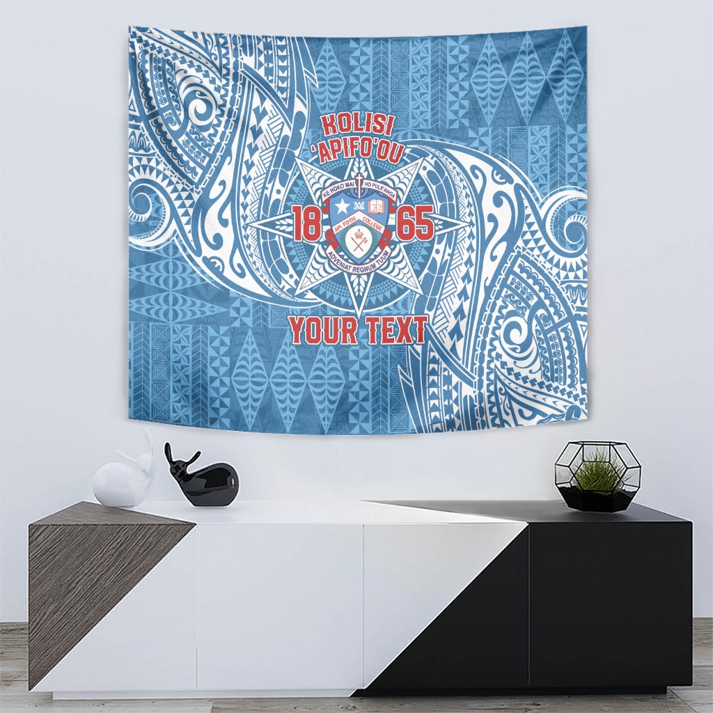 Personalised Tonga Apifo'ou College Tapestry Since 1865 Special Kupesi Pattern