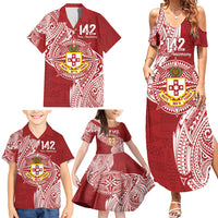 Personalised Kolisi Tonga Atele 142nd Anniversary Family Matching Summer Maxi Dress and Hawaiian Shirt Special Kupesi Pattern