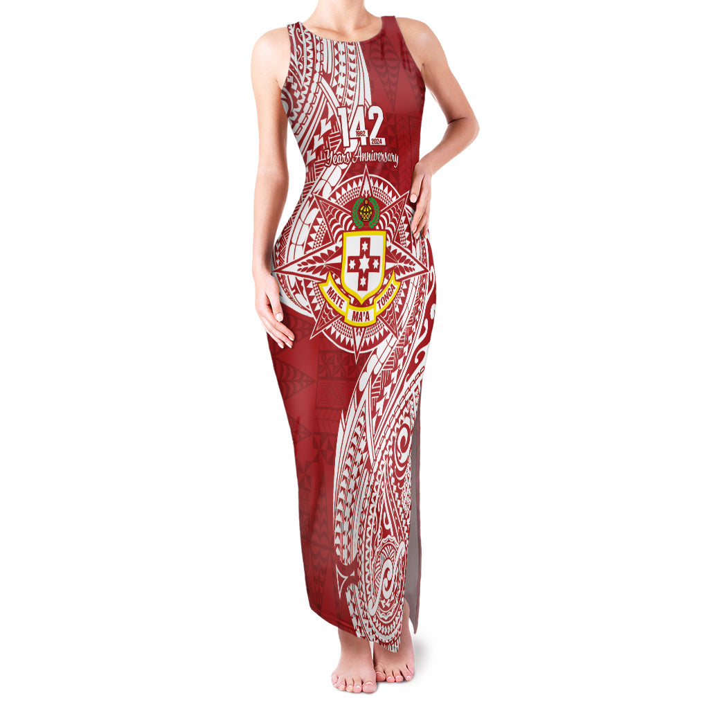 Personalised Kolisi Tonga Atele 142nd Anniversary Family Matching Tank Maxi Dress and Hawaiian Shirt Special Kupesi Pattern