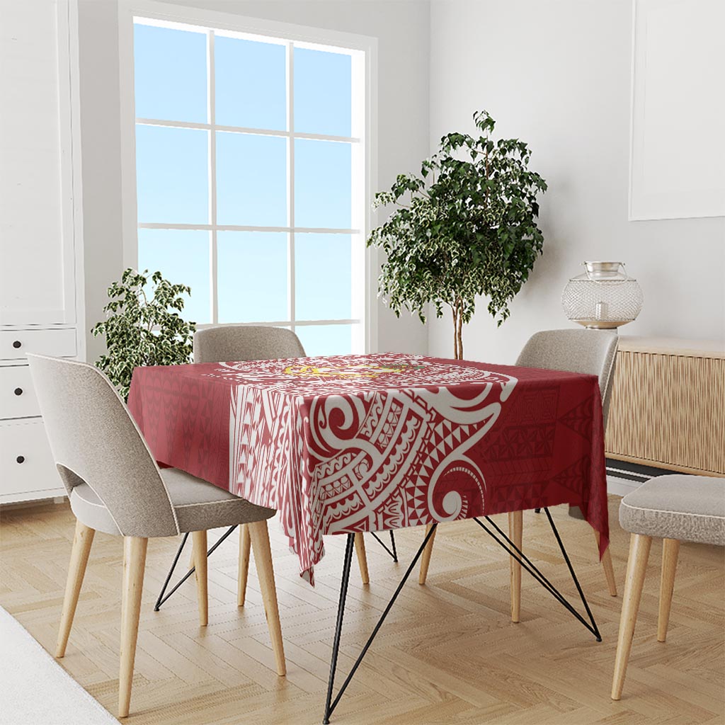 Personalised Kolisi Tonga Atele 142nd Anniversary Tablecloth Special Kupesi Pattern