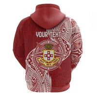 Personalised Kolisi Tonga Atele 142nd Anniversary Zip Hoodie Special Kupesi Pattern LT9 - Polynesian Pride