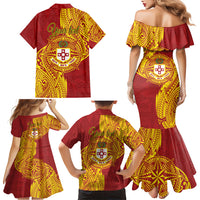 Personalised Kolisi Tonga Atele Family Matching Mermaid Dress and Hawaiian Shirt Since 1882 Simple Ngatu Pattern