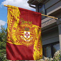 Personalised Kolisi Tonga Atele Garden Flag Since 1882 Simple Ngatu Pattern