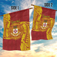 Personalised Kolisi Tonga Atele Garden Flag Since 1882 Simple Ngatu Pattern