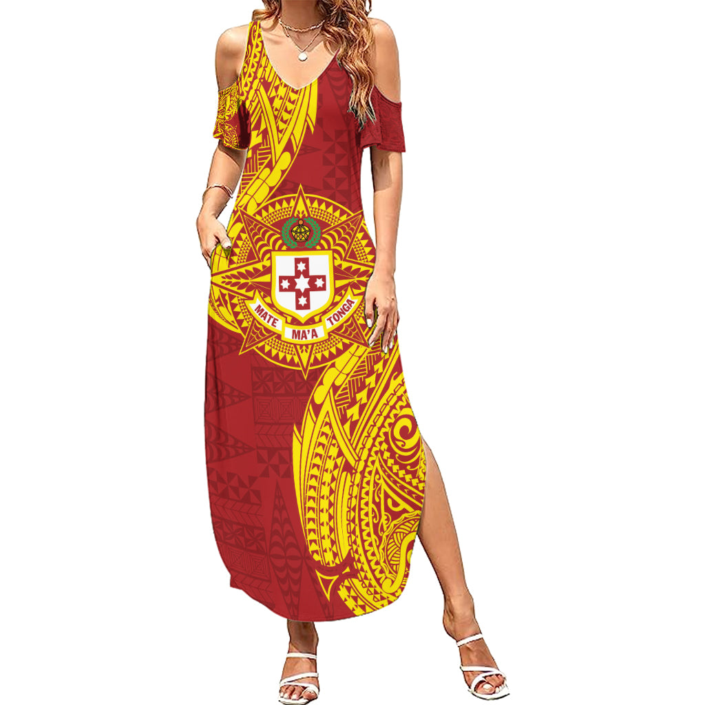 Personalised Kolisi Tonga Atele Summer Maxi Dress Since 1882 Simple Ngatu Pattern