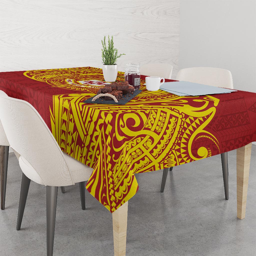 Personalised Kolisi Tonga Atele Tablecloth Since 1882 Simple Ngatu Pattern