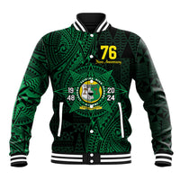 Personalised Tonga Liahona High School 76th Anniversary Baseball Jacket Special Kupesi Pattern