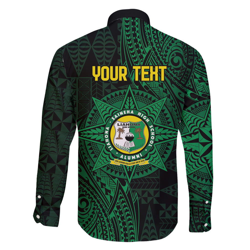 Personalised Tonga Liahona High School 76th Anniversary Family Matching Summer Maxi Dress and Hawaiian Shirt Special Kupesi Pattern