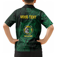 Personalised Tonga Liahona High School 80th Anniversary Kid Hawaiian Shirt Special Kupesi Pattern LT9 - Polynesian Pride