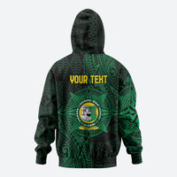 Personalised Tonga Liahona High School 80th Anniversary Zip Hoodie Special Kupesi Pattern LT9 - Polynesian Pride