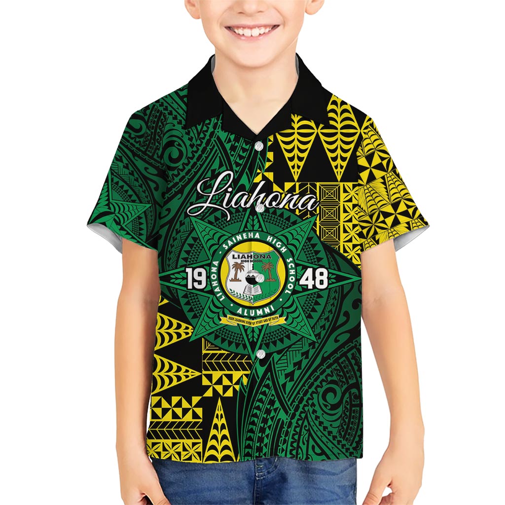 Personalised Tonga Liahona High School Hawaiian Shirt Since 1948 Special Kupesi Pattern