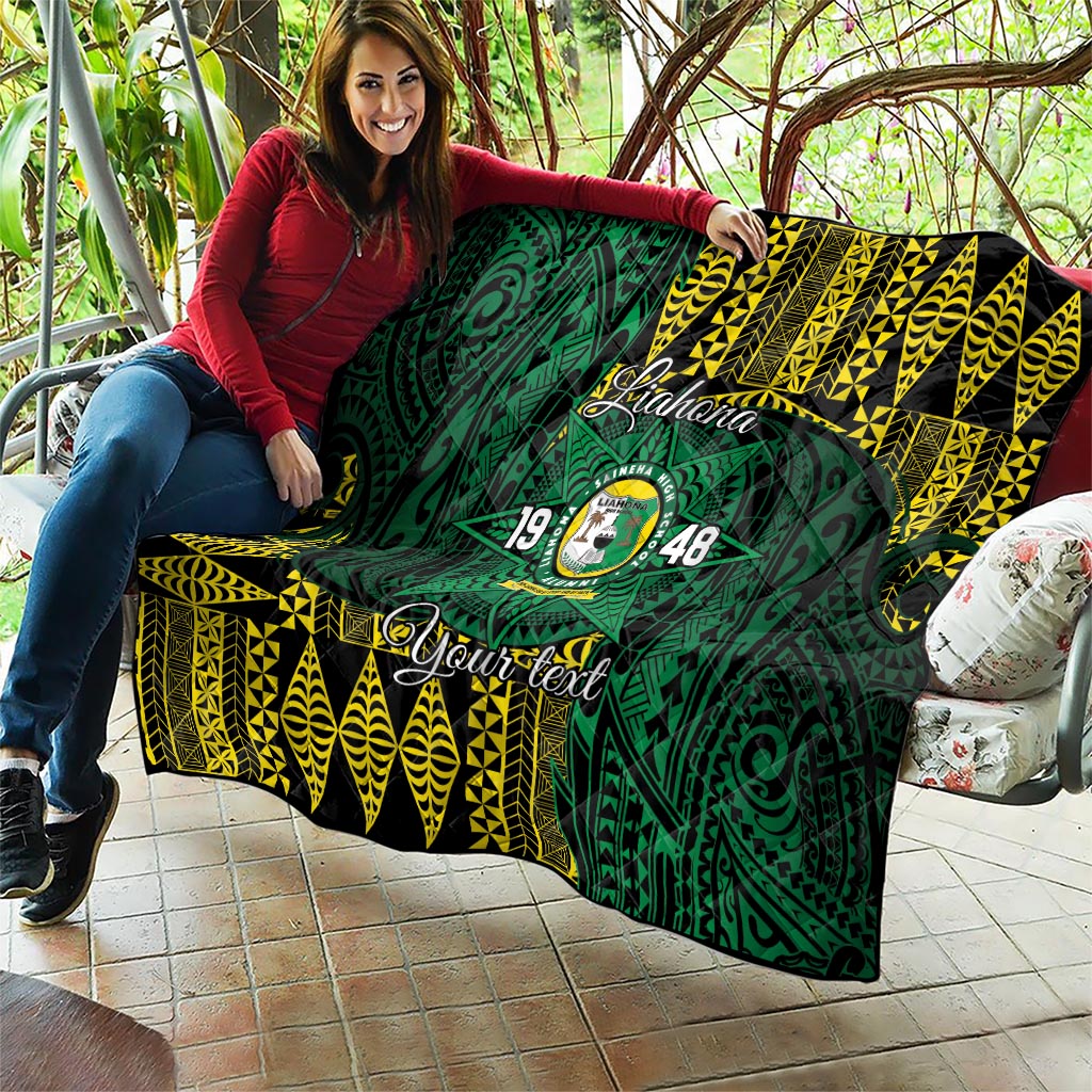 Personalised Tonga Liahona High School Quilt Since 1948 Special Kupesi Pattern
