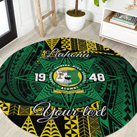 Personalised Tonga Liahona High School Round Carpet Since 1948 Special Kupesi Pattern