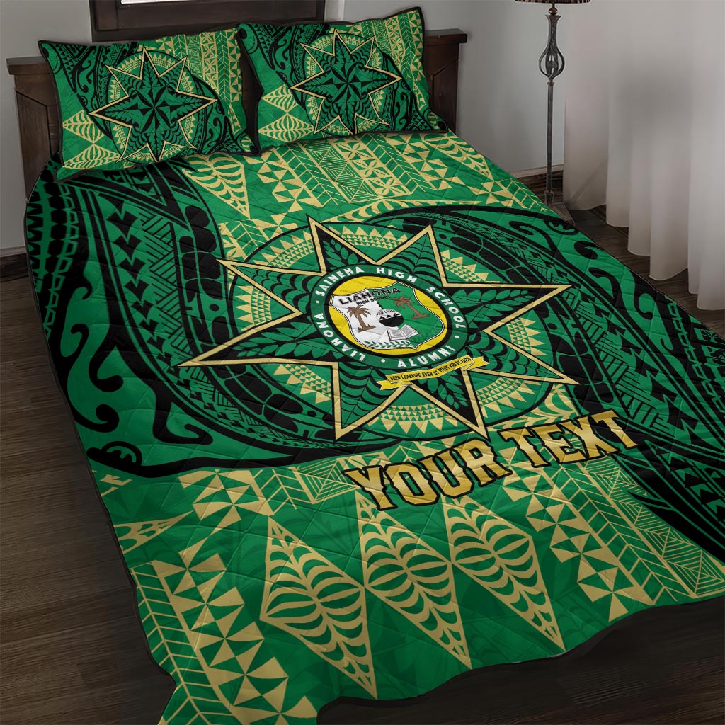 Personalised Tonga Saineha High School Quilt Bed Set Since 1978 Special Kupesi Pattern