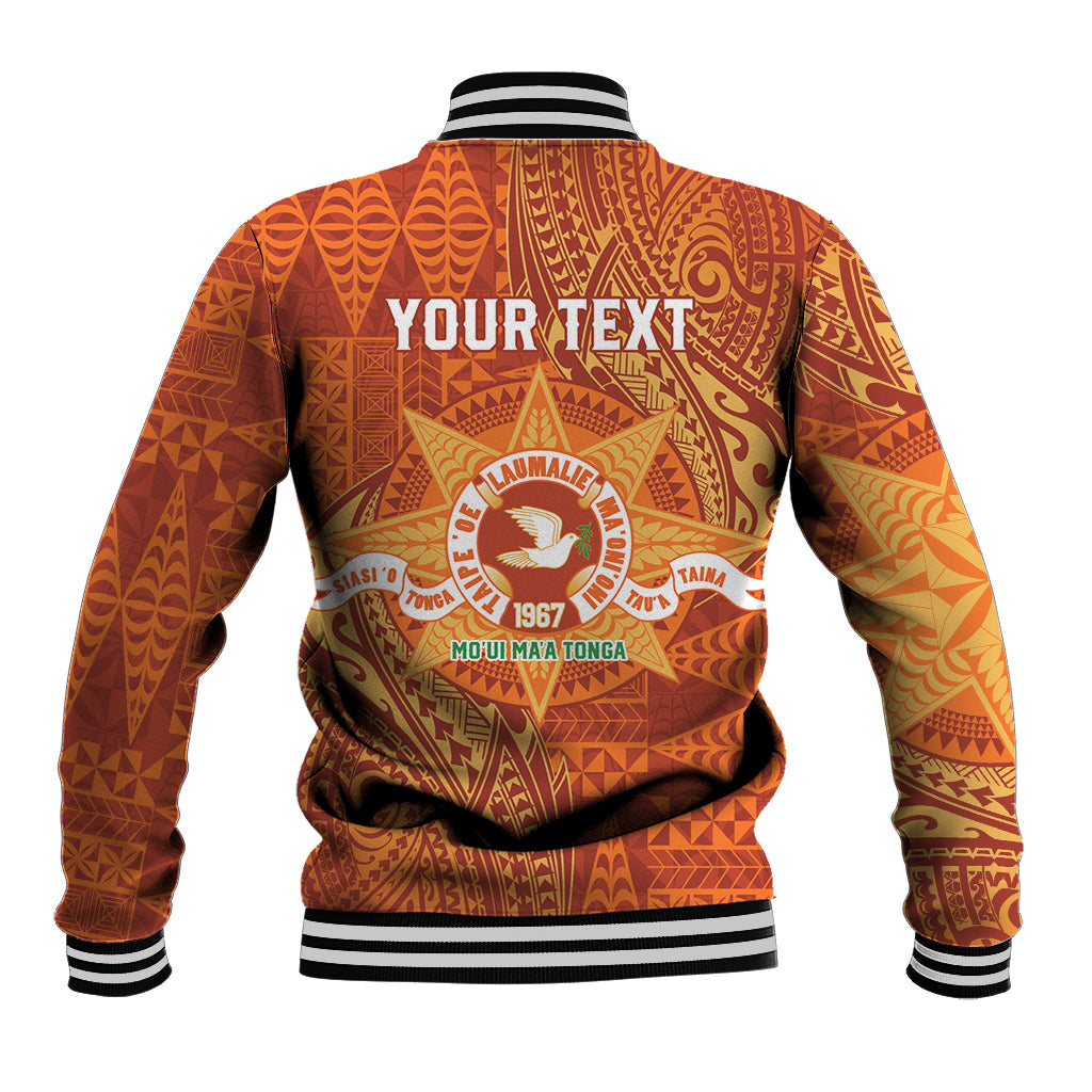 Personalised Tonga Tailulu College Baseball Jacket Since 1967 Special Kupesi Pattern Version 1