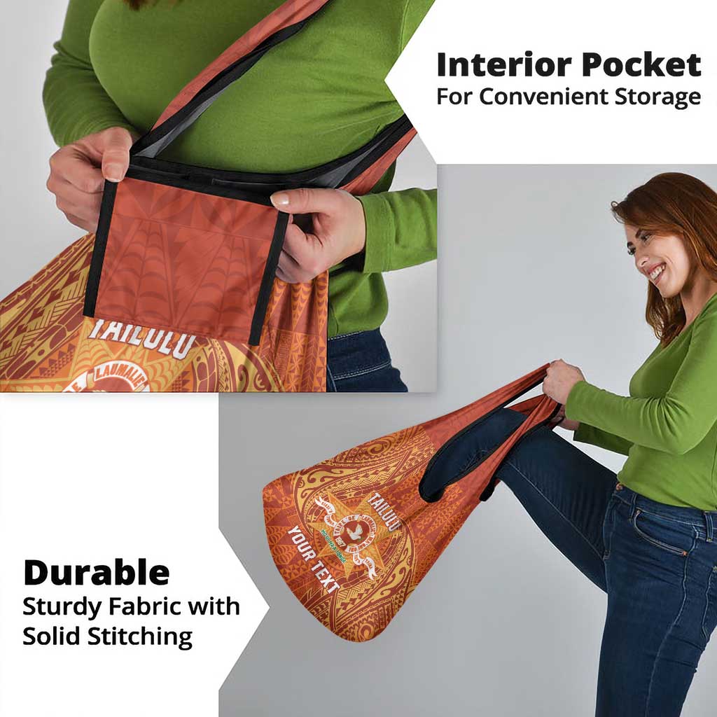 Personalised Tonga Tailulu College Grocery Bag Since 1967 Special Kupesi Pattern Version 1