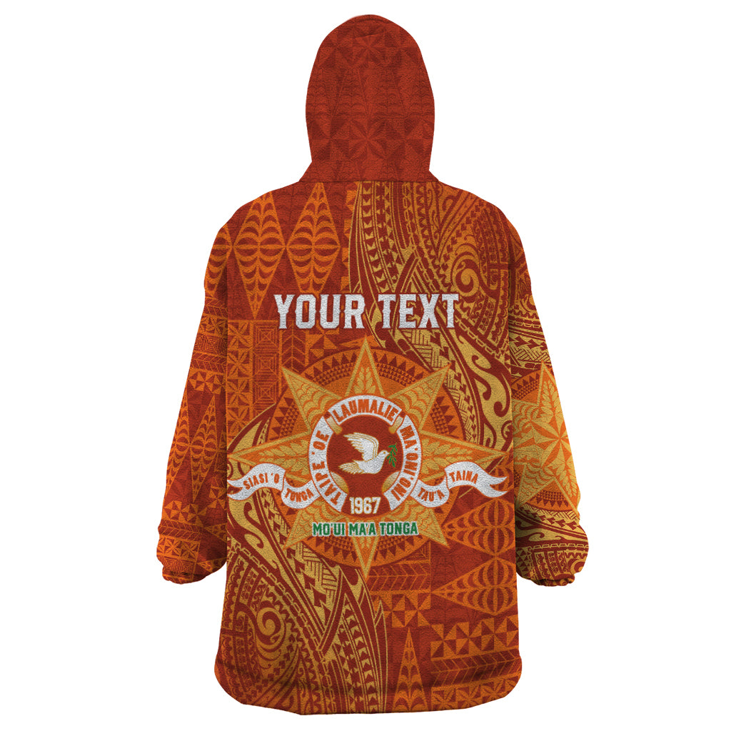 Personalised Tonga Tailulu College Wearable Blanket Hoodie Since 1967 Special Kupesi Pattern Version 1