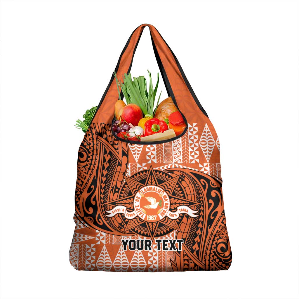 Personalised Tonga Tailulu College Grocery Bag Since 1967 Special Kupesi Pattern Version 2