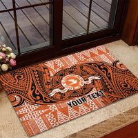 Personalised Tonga Tailulu College Rubber Doormat Since 1967 Special Kupesi Pattern Version 2
