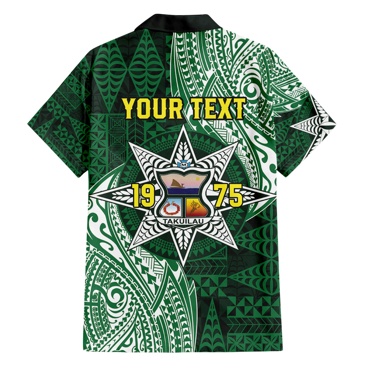 Personalised Tonga Takuilau College Family Matching Off The Shoulder Long Sleeve Dress and Hawaiian Shirt Since 1975 Special Kupesi Pattern