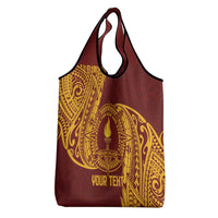 Personalised Tonga Beulah College Grocery Bag Since 1938 Special Kupesi Pattern