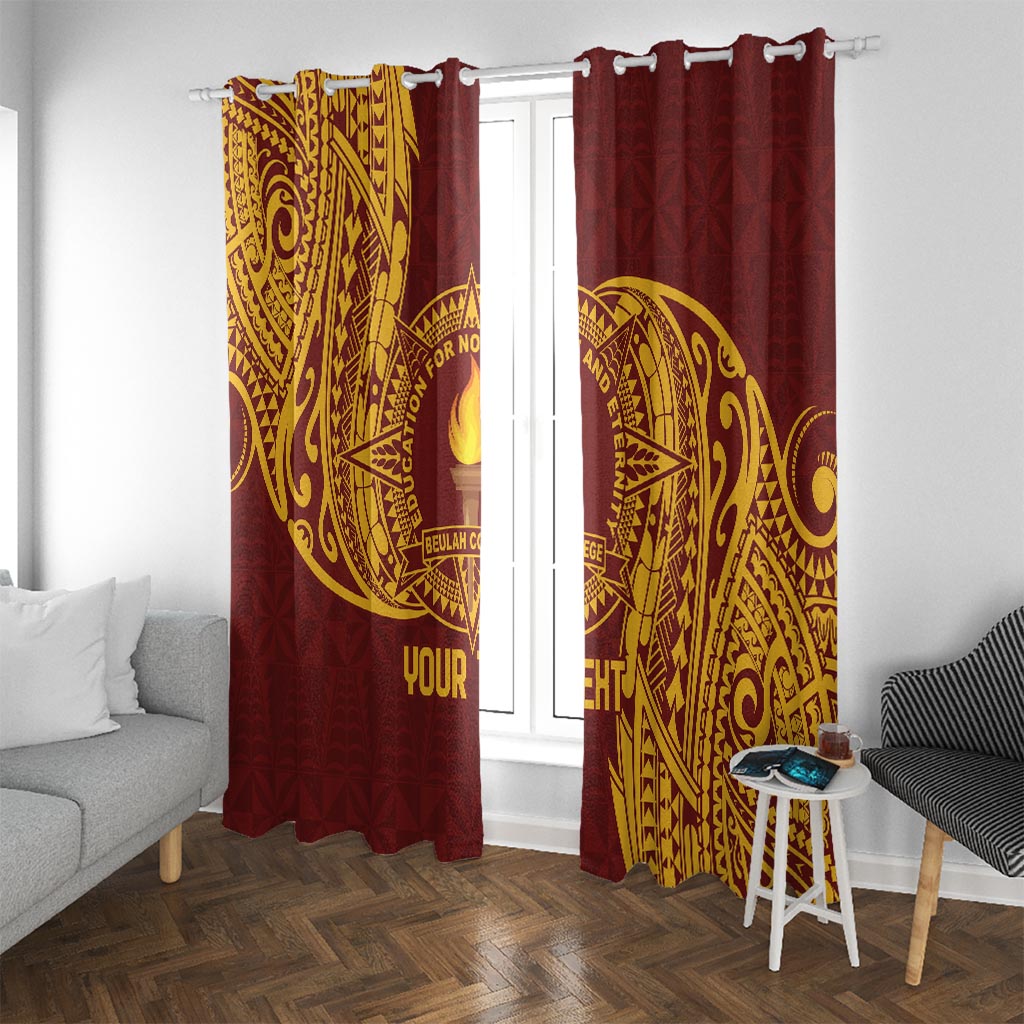 Personalised Tonga Beulah College Window Curtain Since 1938 Special Kupesi Pattern