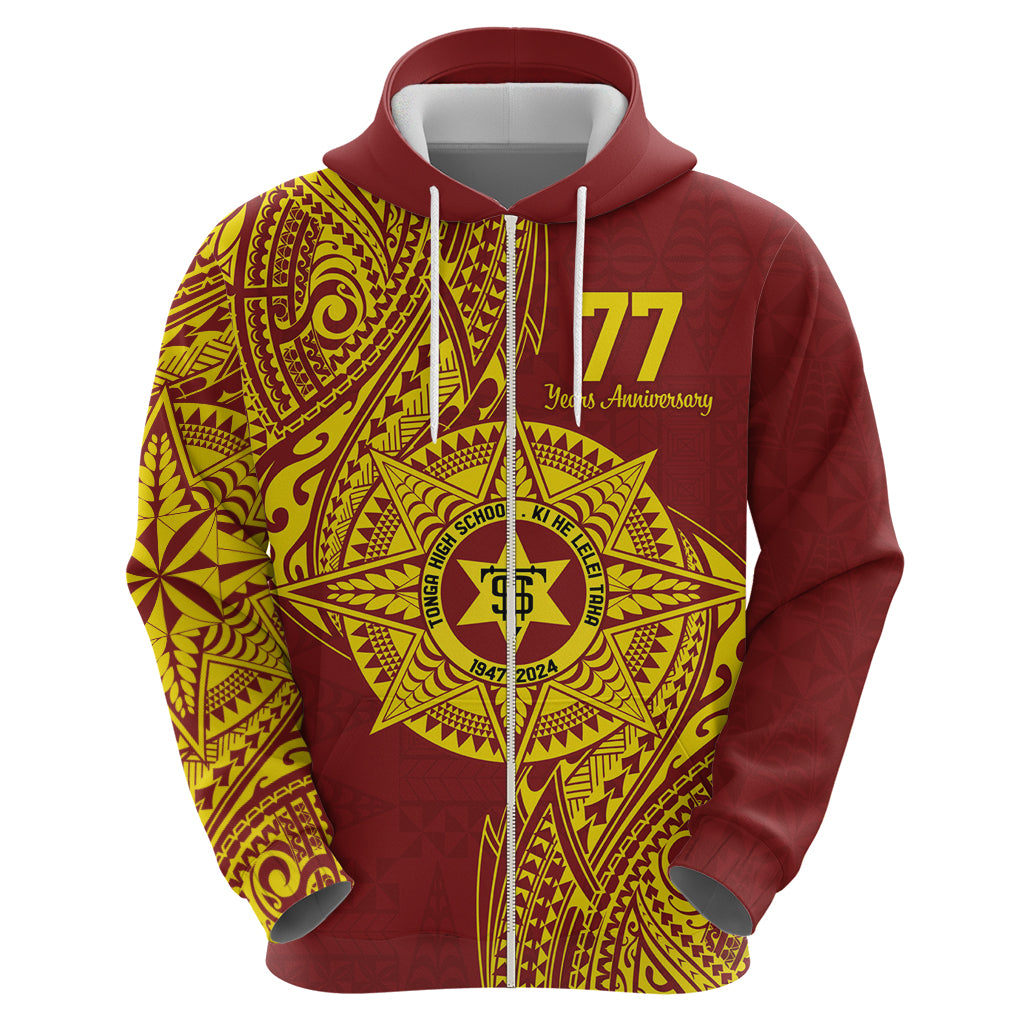 Personalised Tonga High School 77th Anniversary Hoodie Special Kupesi Pattern