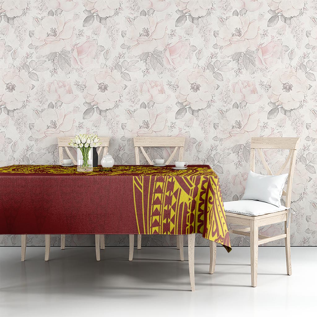 Personalised Tonga High School 77th Anniversary Tablecloth Special Kupesi Pattern