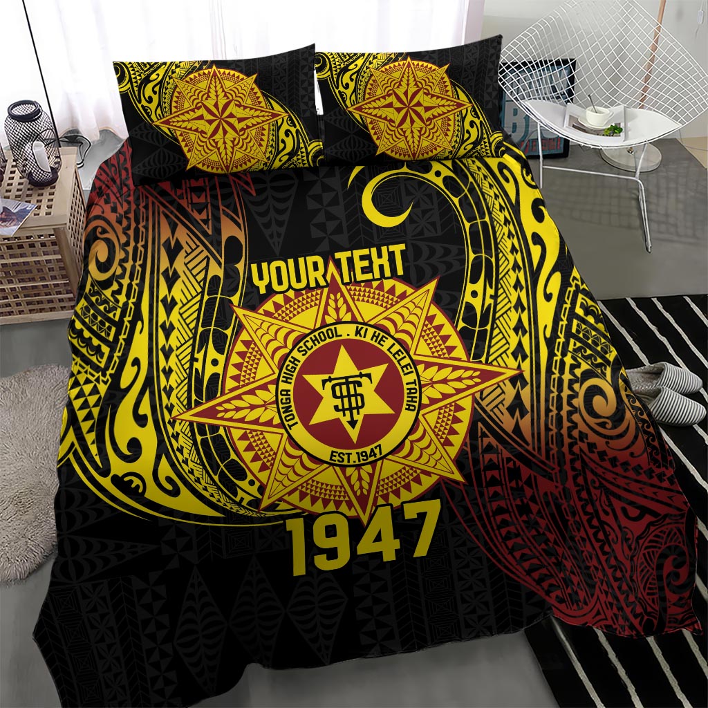 Personalised Tonga High School Bedding Set Since 1947 Special Kupesi Pattern
