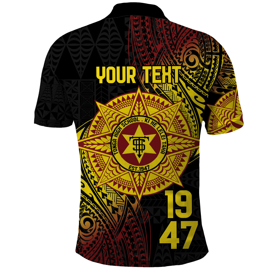 Personalised Tonga High School Polo Shirt Since 1947 Special Kupesi Pattern