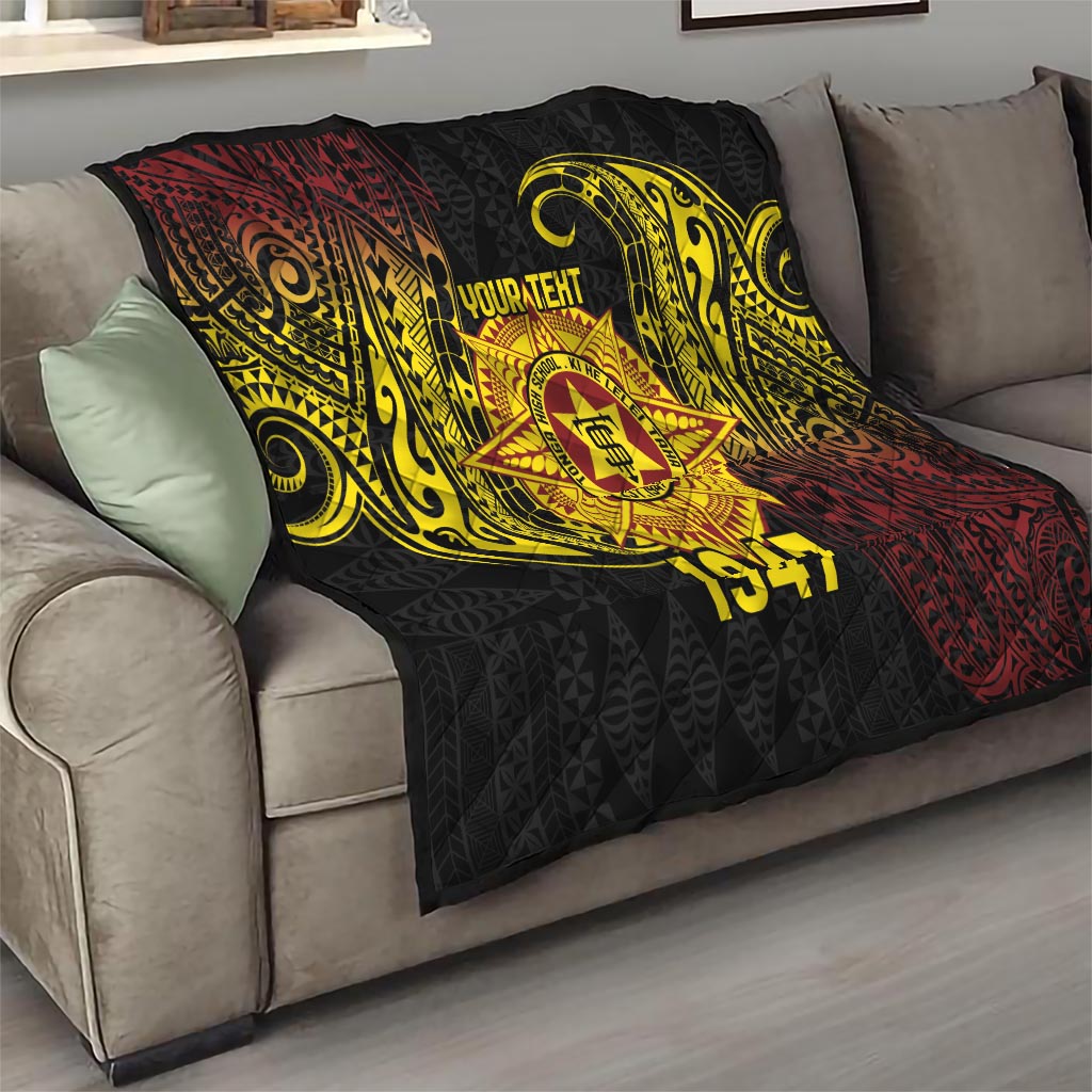 Personalised Tonga High School Quilt Since 1947 Special Kupesi Pattern
