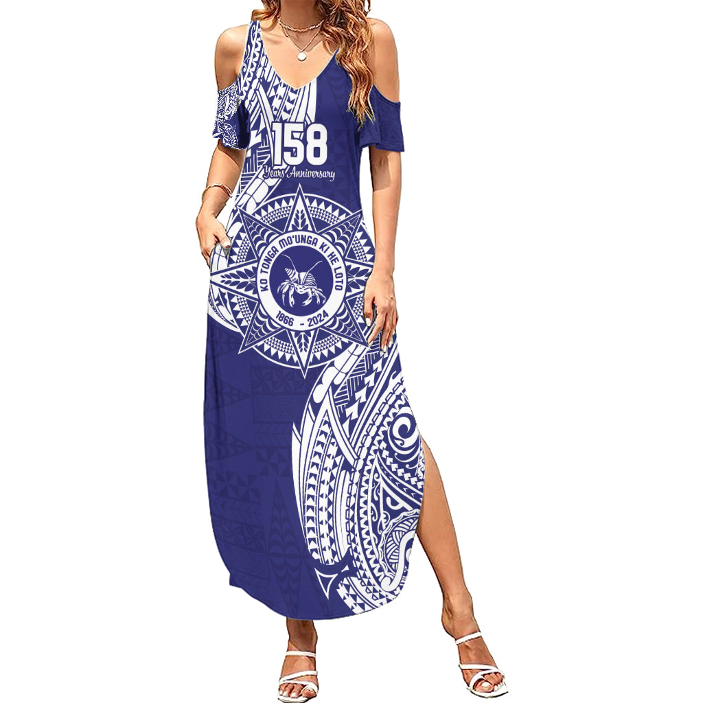 Personalised Tonga Tupou College Tolo 158th Anniversary Summer Maxi Dress Special Kupesi Pattern