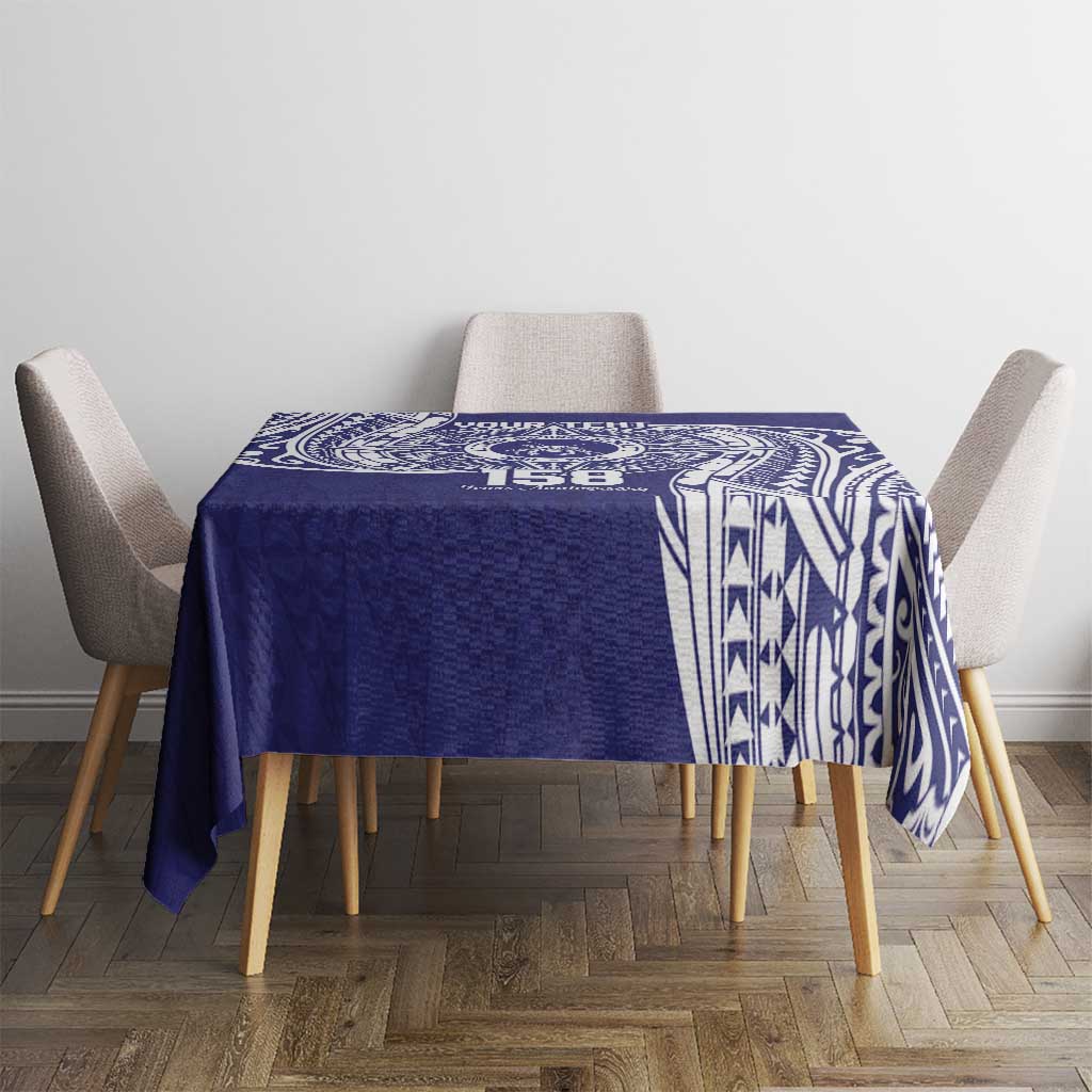 Personalised Tonga Tupou College Tolo 158th Anniversary Tablecloth Special Kupesi Pattern LT9