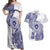 Personalised Tonga Tupou College Tolo Couples Matching Off Shoulder Maxi Dress and Hawaiian Shirt Since 1866 Special Kupesi Pattern