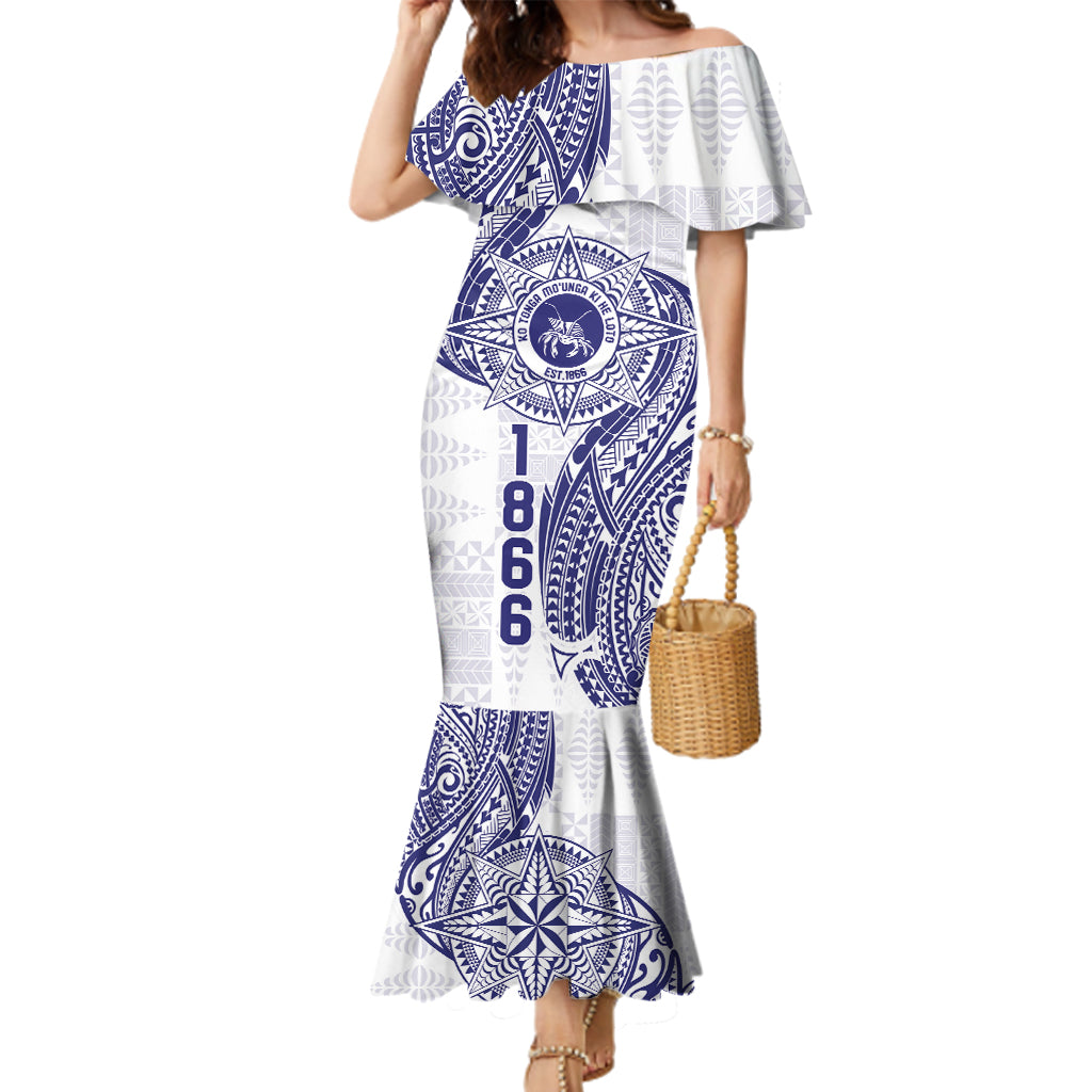 Personalised Tonga Tupou College Tolo Family Matching Mermaid Dress and Hawaiian Shirt Since 1866 Special Kupesi Pattern