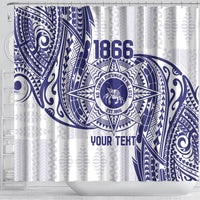 Personalised Tonga Tupou College Tolo Shower Curtain Since 1866 Special Kupesi Pattern